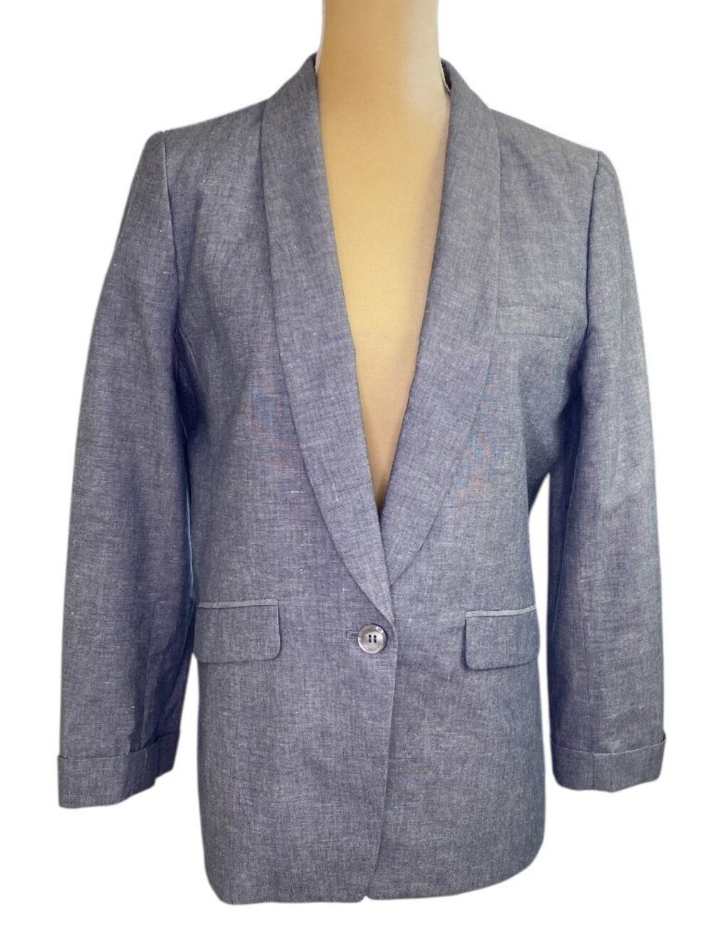 J. Crew Unstructured Shawl Collar Cotton Linen Blazer 10 - Picture 2 of 13